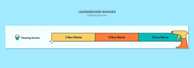 PSD gratuito diseño de la plantilla de los servicios de limpieza
