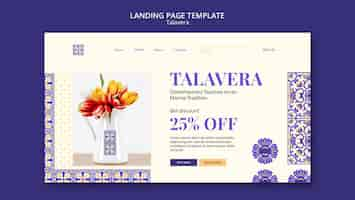 PSD gratuito diseño de la plantilla de talavera