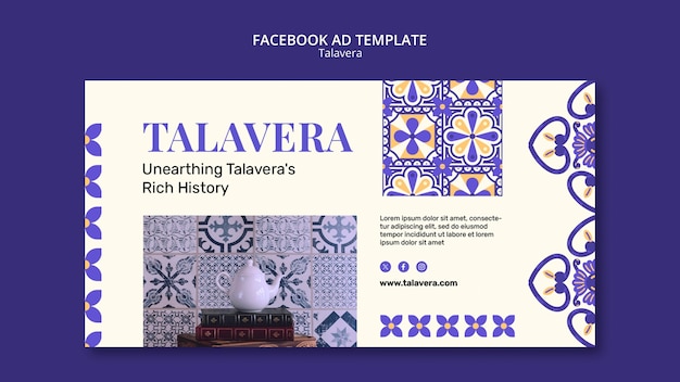 PSD gratuito diseño de la plantilla de talavera