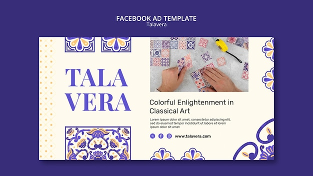 PSD gratuito diseño de la plantilla de talavera