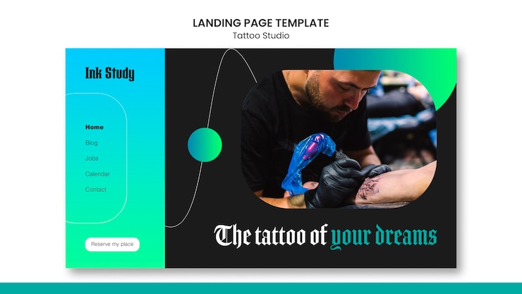 PSD gratuito diseño de plantilla de tatuaje degradado