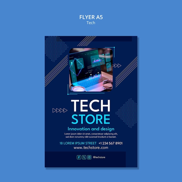 PSD gratuito diseño de plantilla de tecnología de gradiente