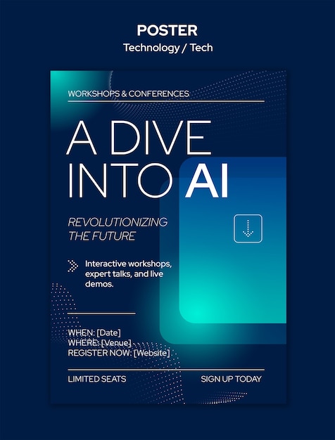 diseño de plantilla de tecnología de gradiente