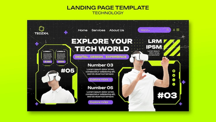 PSD gratuito diseño de plantilla de tecnología