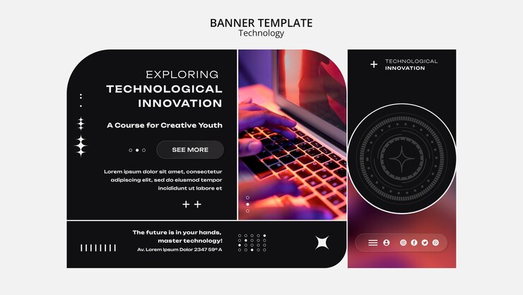 PSD gratuito diseño de plantilla de tecnología
