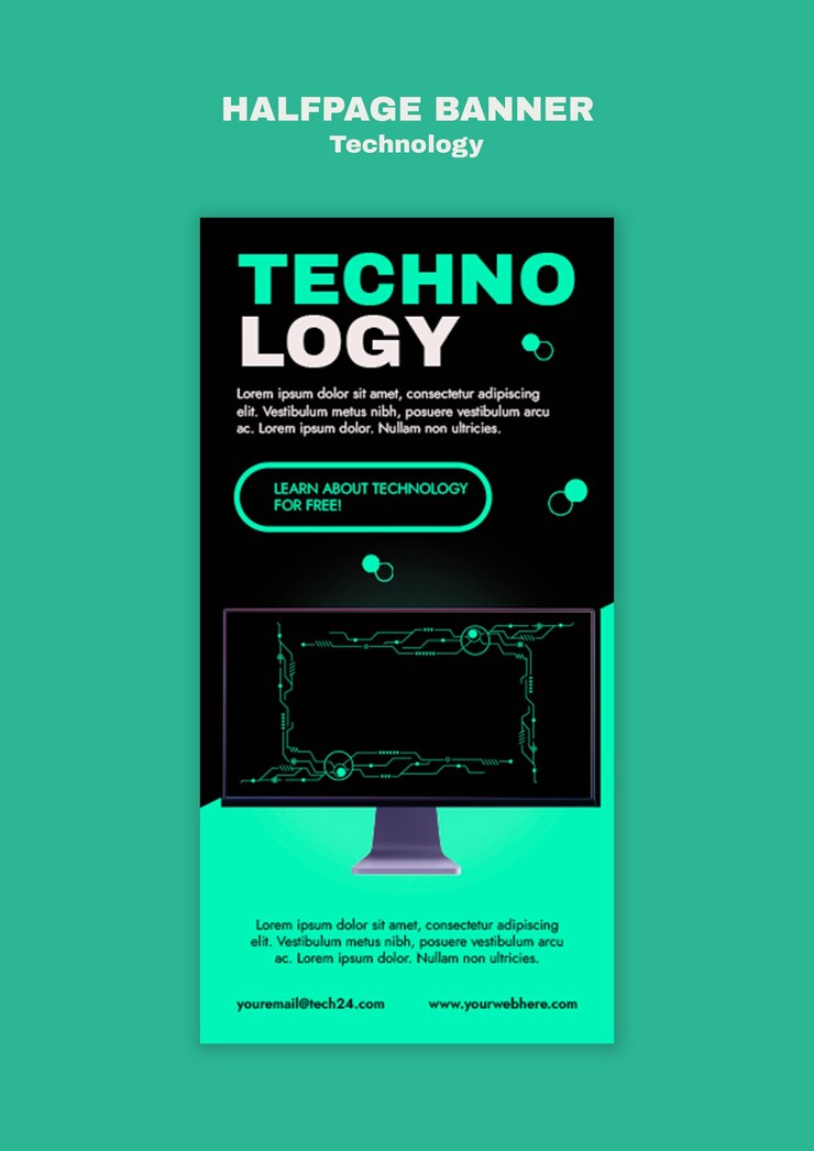 PSD gratuito diseño de plantilla de tecnología