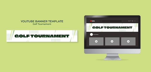 PSD gratuito diseño de plantilla de torneo de golf