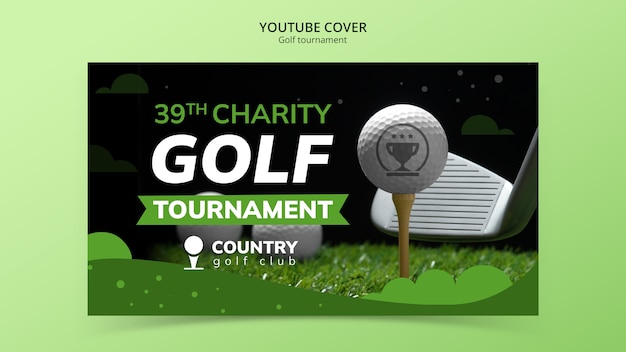 Diseño de plantilla de torneo de golf