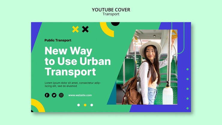 PSD gratuito diseño de plantilla de transporte de tren