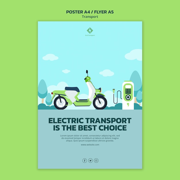 PSD gratuito diseño de plantilla de transporte