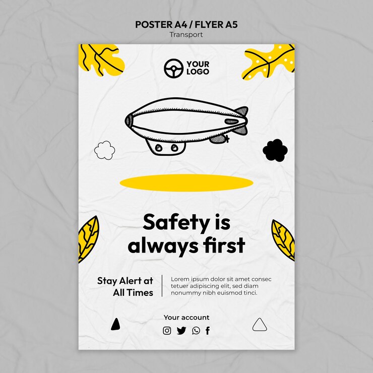 PSD gratuito diseño de plantilla de transporte.