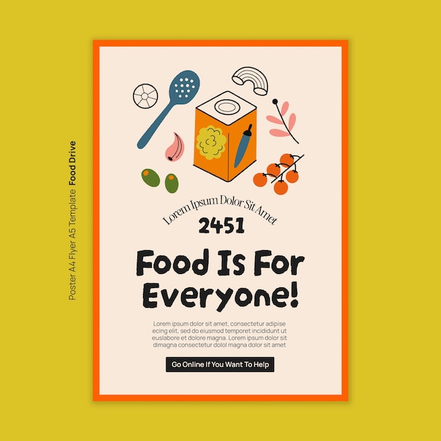 Diseño de la plantilla de la unidad de alimentos