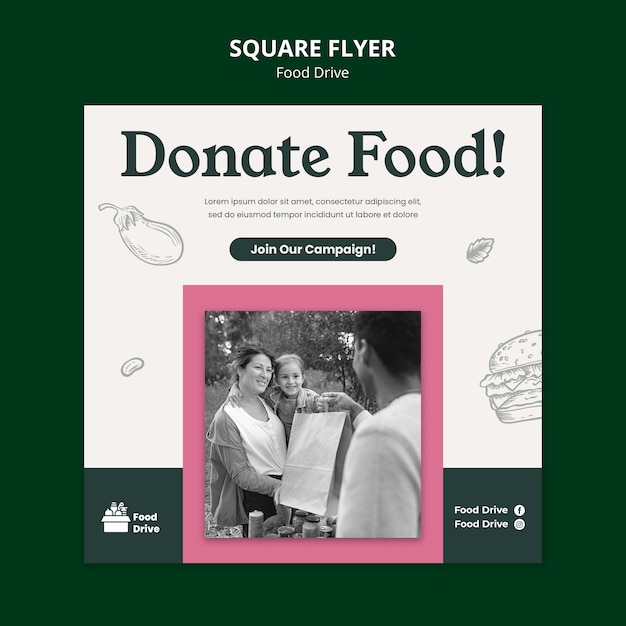 Diseño de la plantilla de la unidad de alimentos