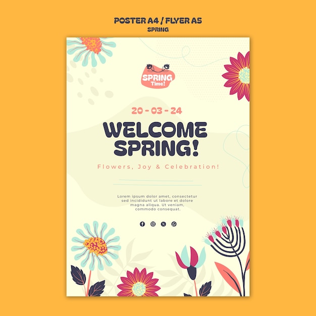 Diseño de plantilla de venta de primavera