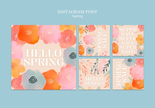 Diseño de plantilla de venta de primavera