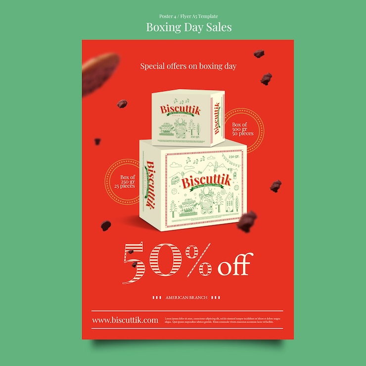 PSD gratuito diseño de plantilla de ventas del día del boxeo.