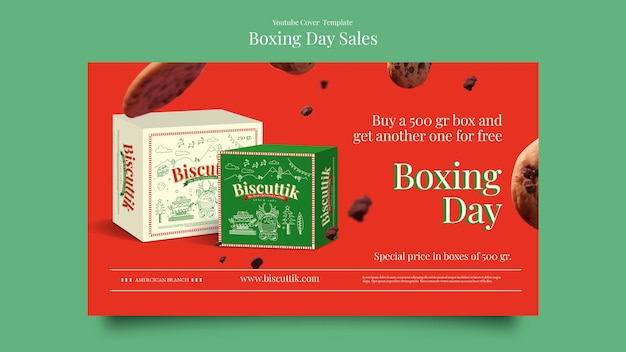 PSD gratuito diseño de plantilla de ventas del día del boxeo.