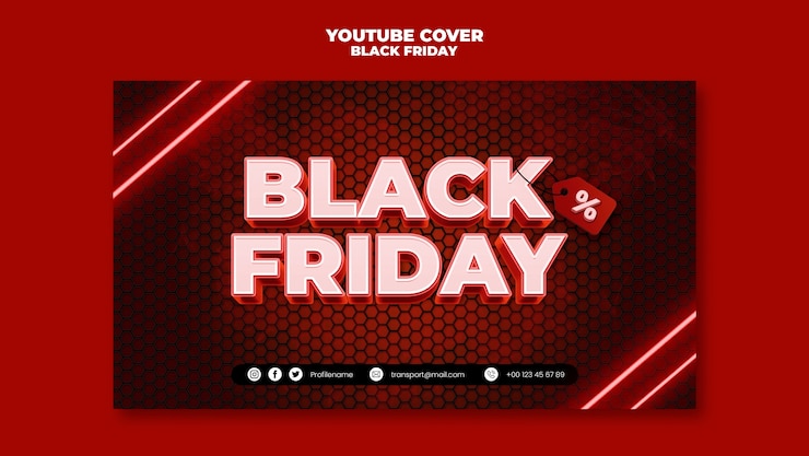 PSD gratuito diseño de plantilla de viernes negro degradado