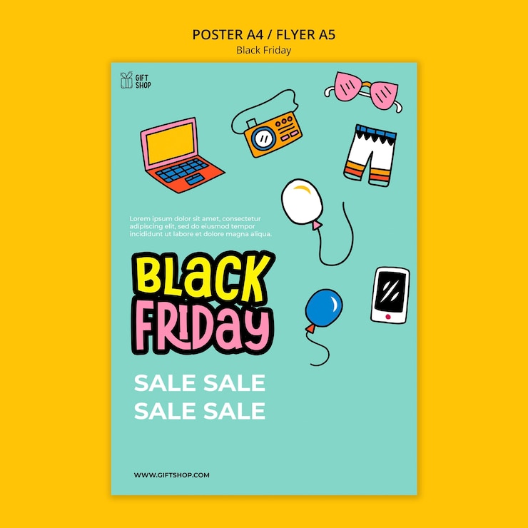 PSD gratuito diseño de plantilla de viernes negro