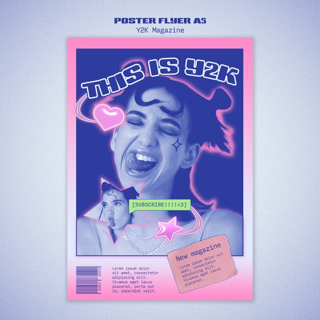 Diseño de plantilla Y2k