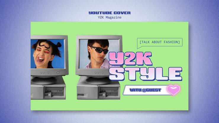 PSD gratuito diseño de plantilla y2k