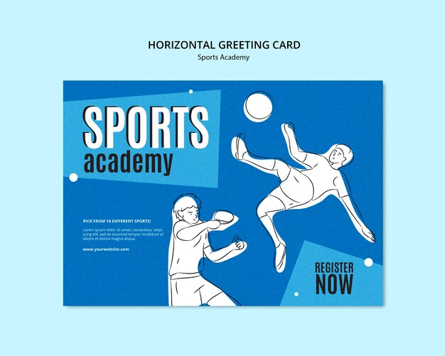 Diseño de plantillas de academias deportivas