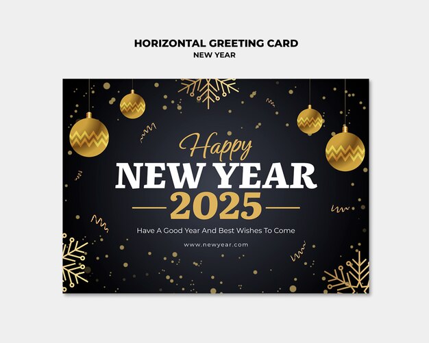 Diseño de plantillas de año nuevo dorado