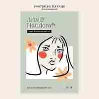 PSD gratuito diseño de plantillas de artes y artesanías.