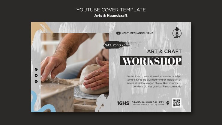PSD gratuito diseño de plantillas de artes y artesanías