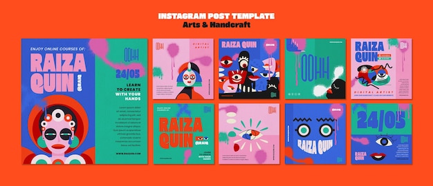 Diseño de plantillas de artes y manualidades.