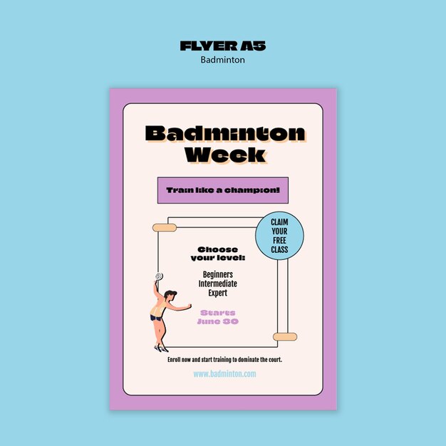 Diseño de plantillas de bádminton