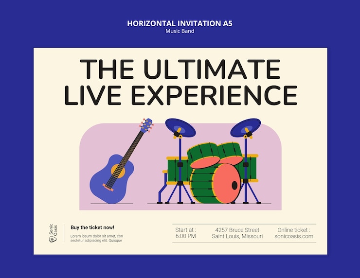 PSD gratuito diseño de plantillas de bandas musicales