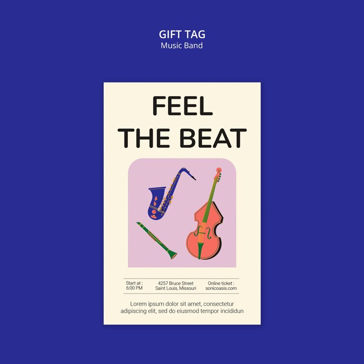 PSD gratuito diseño de plantillas de bandas musicales
