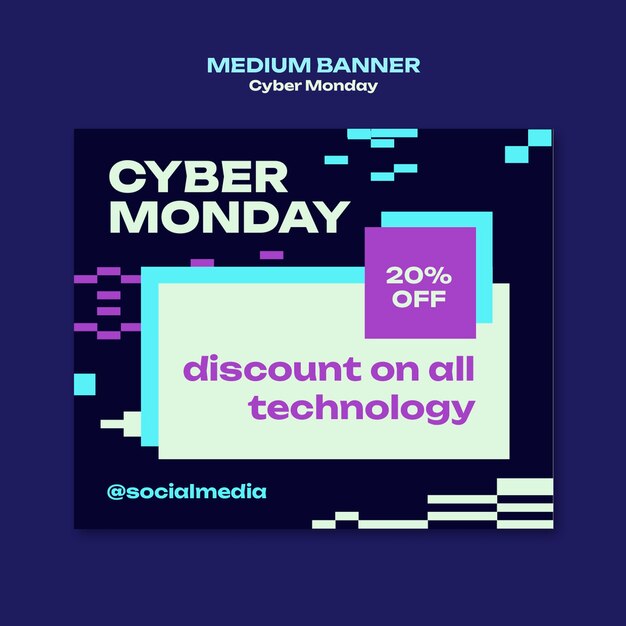 Diseño de plantillas de banners de Cyber Monday