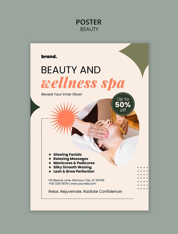 PSD gratuito diseño de plantillas de belleza