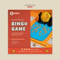 PSD gratuito diseño de plantillas de bingo