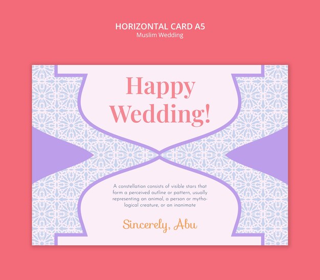 Diseño de plantillas de bodas musulmanas