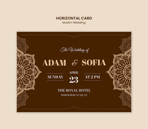 Diseño de plantillas de bodas musulmanas