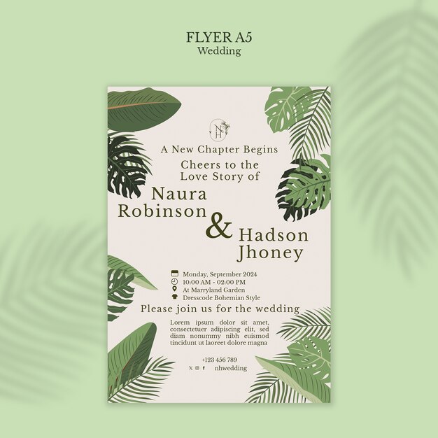 Diseño de plantillas para bodas