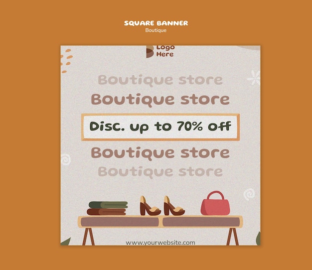 PSD gratuito diseño de plantillas de boutique