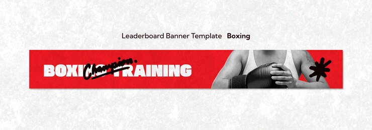 PSD gratuito diseño de plantillas de boxeo