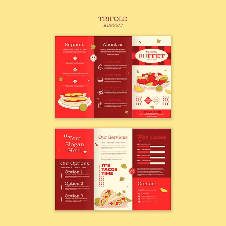 PSD gratuito diseño de plantillas de buffet