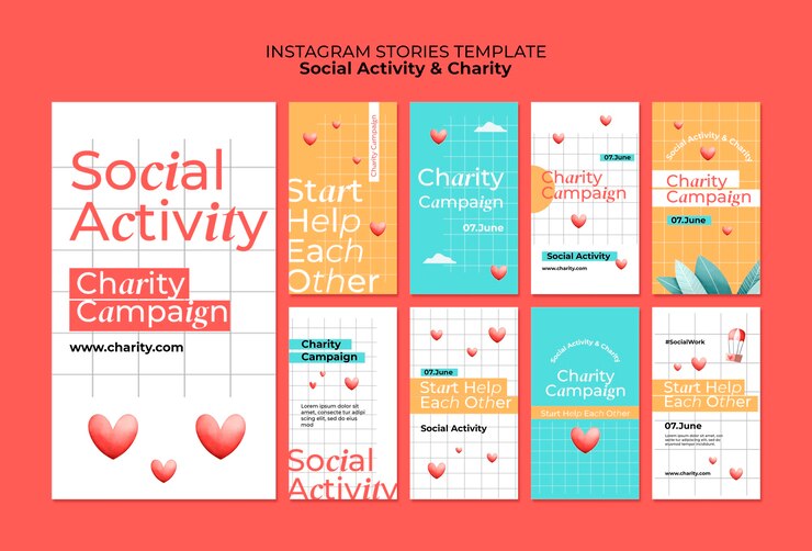 PSD gratuito diseño de plantillas de caridad
