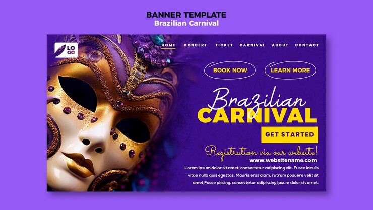 PSD gratuito diseño de plantillas de carnaval brasileño