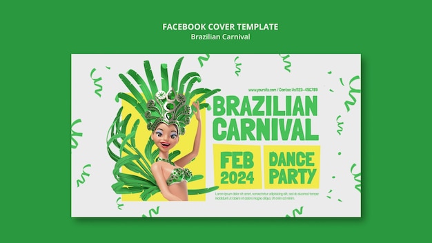 PSD gratuito diseño de plantillas de carnaval brasileño