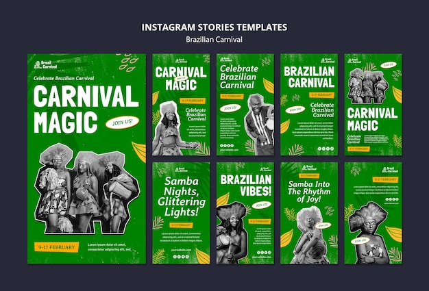 PSD gratuito diseño de plantillas de carnaval brasileño