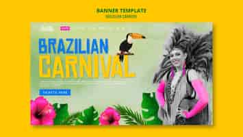 PSD gratuito diseño de plantillas de carnaval brasileño