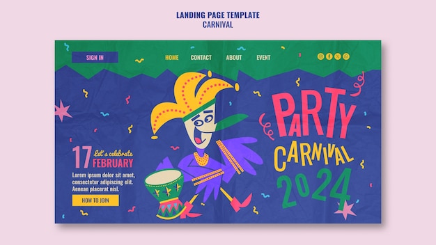 Diseño de plantillas de carnaval