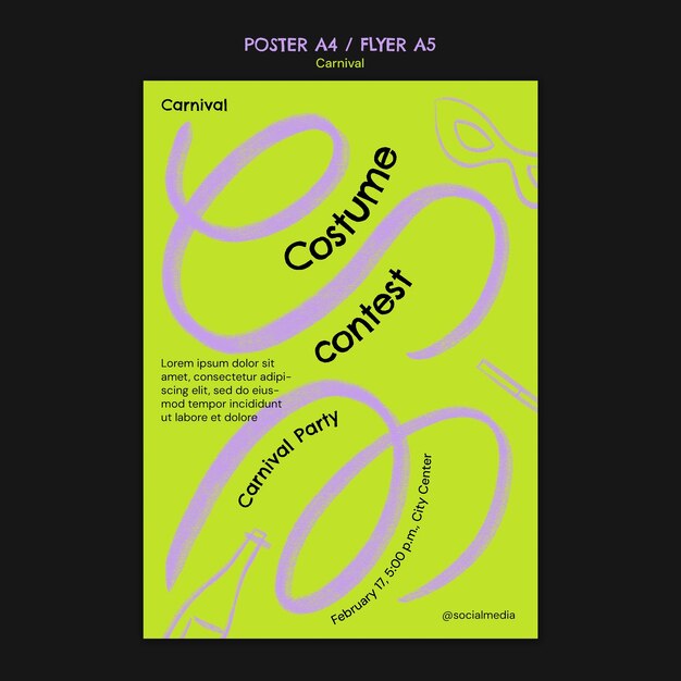 Diseño de plantillas de carnaval