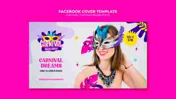 PSD gratuito diseño de plantillas de carnaval